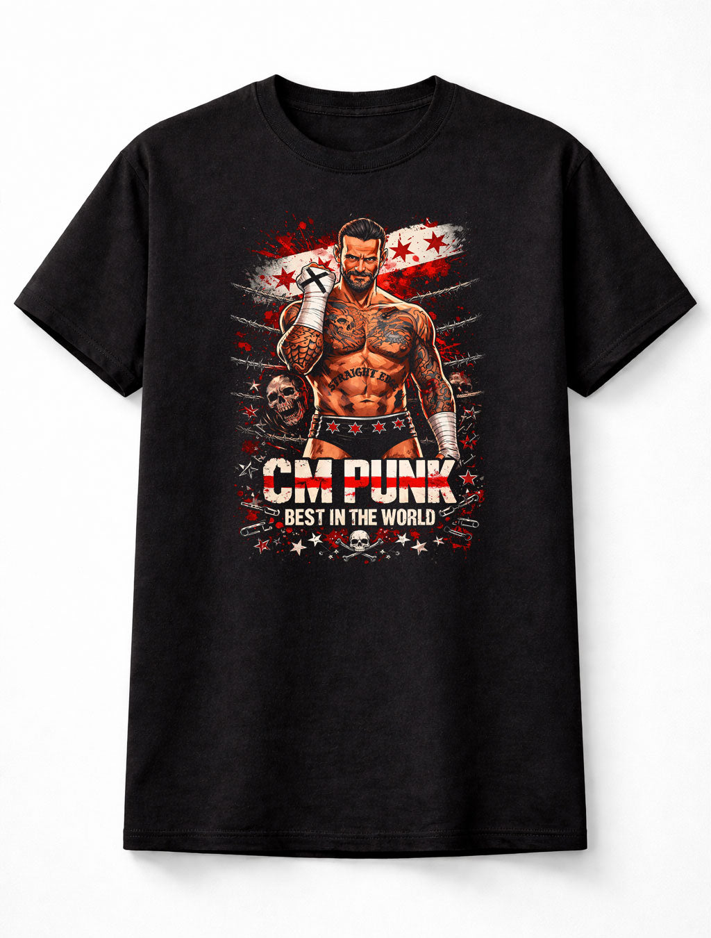 CM Punk Best In The World Graphic T Shirt Wrestling Chicago WWE Adults & Kids Unisex T-Shirt