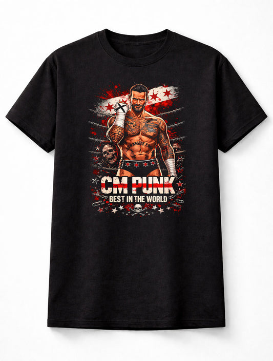 CM Punk Best In The World Graphic T Shirt Wrestling Chicago WWE Adults & Kids Unisex T-Shirt