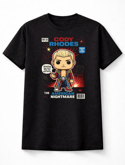 Cody Rhodes Wrestler T-Shirt American Nightmare Style Unisex Black Graphic Tee