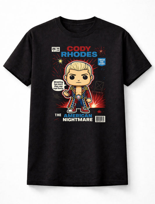 Cody Rhodes Wrestler T-Shirt American Nightmare Style Unisex Black Graphic Tee
