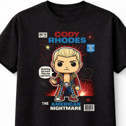 Cody Rhodes Wrestler T-Shirt American Nightmare Style Unisex Black Graphic Tee