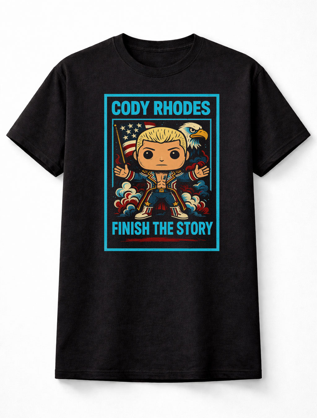 Cody Rhodes Finish The Story Wrestler T-Shirt American Nightmare Unisex Black Graphic Tee