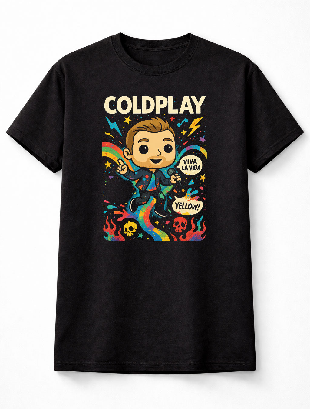 Coldplay Viva La Vida Yellow Pop Rock Band Adults & Kids Unisex T-Shirt