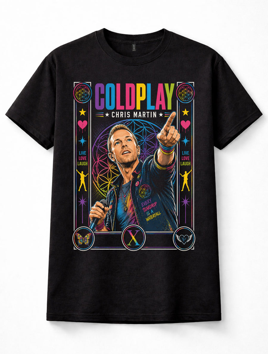 Coldplay Chris Martin Live Concert Pop Rock Music Unisex T-Shirt