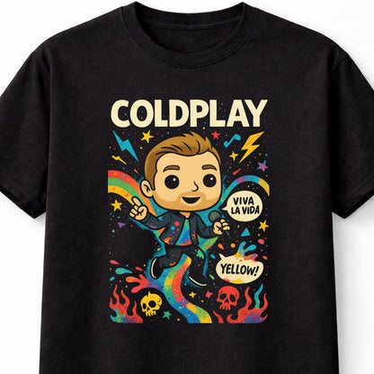 Coldplay Viva La Vida Yellow Pop Rock Band Adults & Kids Unisex T-Shirt