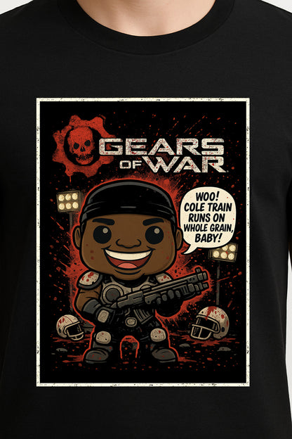 Gears of War Augustus “Cole Train” Unisex T-Shirt – Retro Thrashball Legend Graphic Tee