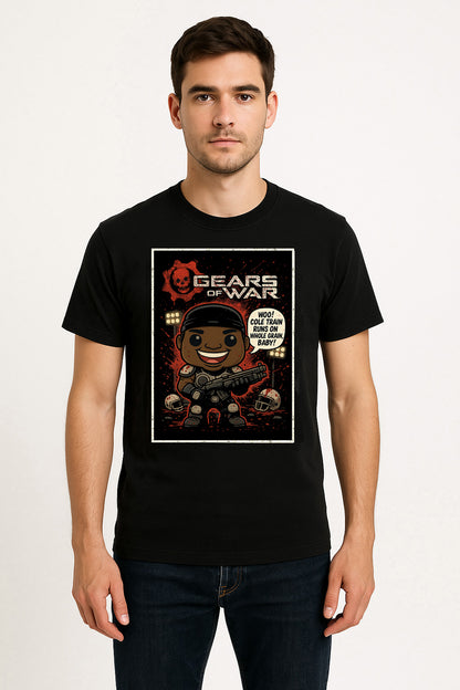 Gears of War Augustus “Cole Train” Unisex T-Shirt – Retro Thrashball Legend Graphic Tee