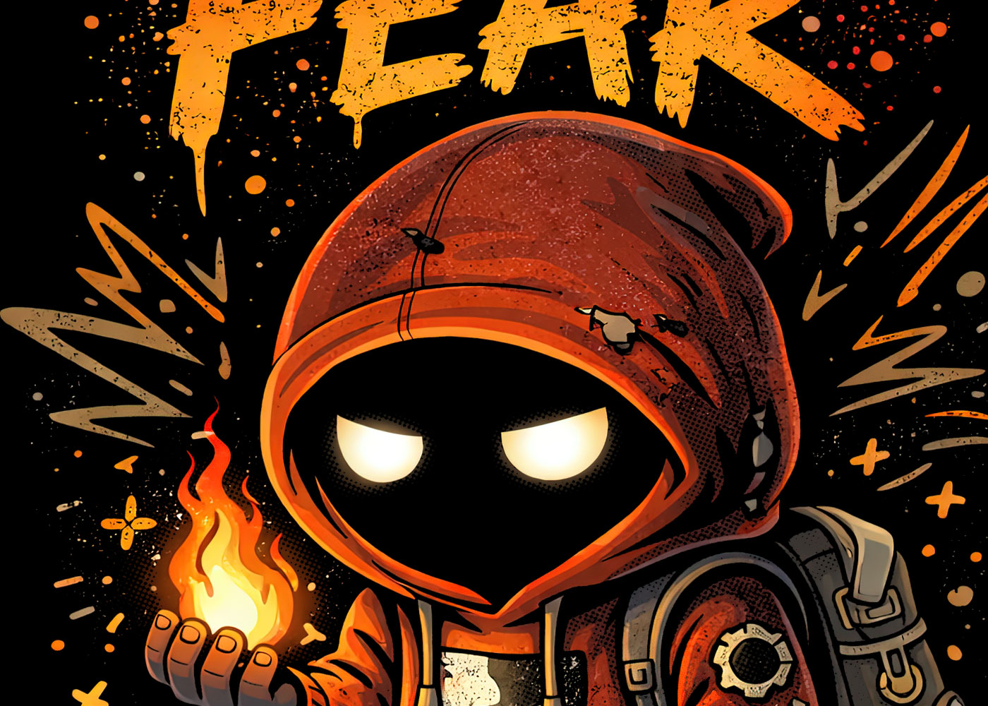 Control the Fear T Shirt Gothic Cartoon Courage Punk Unisex Graphic Tee