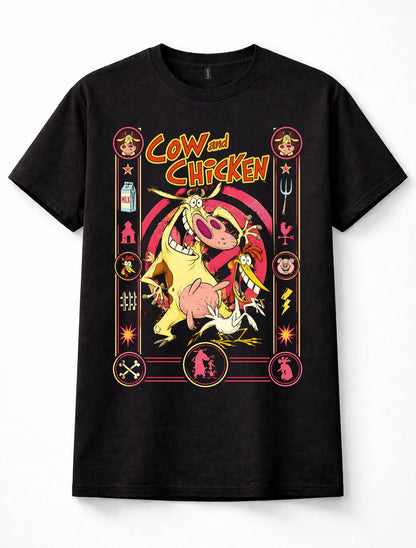 Cow and Chicken Cartoon Network Cartoon Graphic Tee Unisex T-Shirt