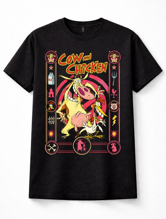 Cow and Chicken Cartoon Network Cartoon Graphic Tee Unisex T-Shirt