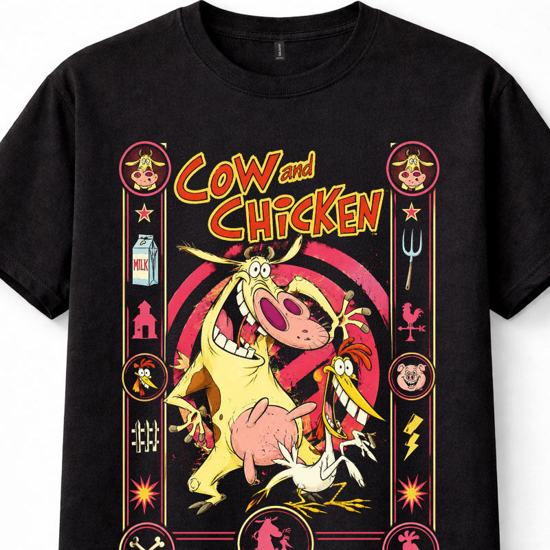 Cow and Chicken Cartoon Network Cartoon Graphic Tee Unisex T-Shirt