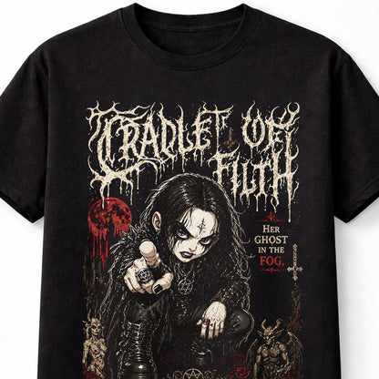 Cradle Of Filth Dani Filth Extreme Metal Gothic Horror Band Graphic T-Shirt Dark Occult Black Metal Music Fan Tee Adult & Kids Unisex T-Shirt