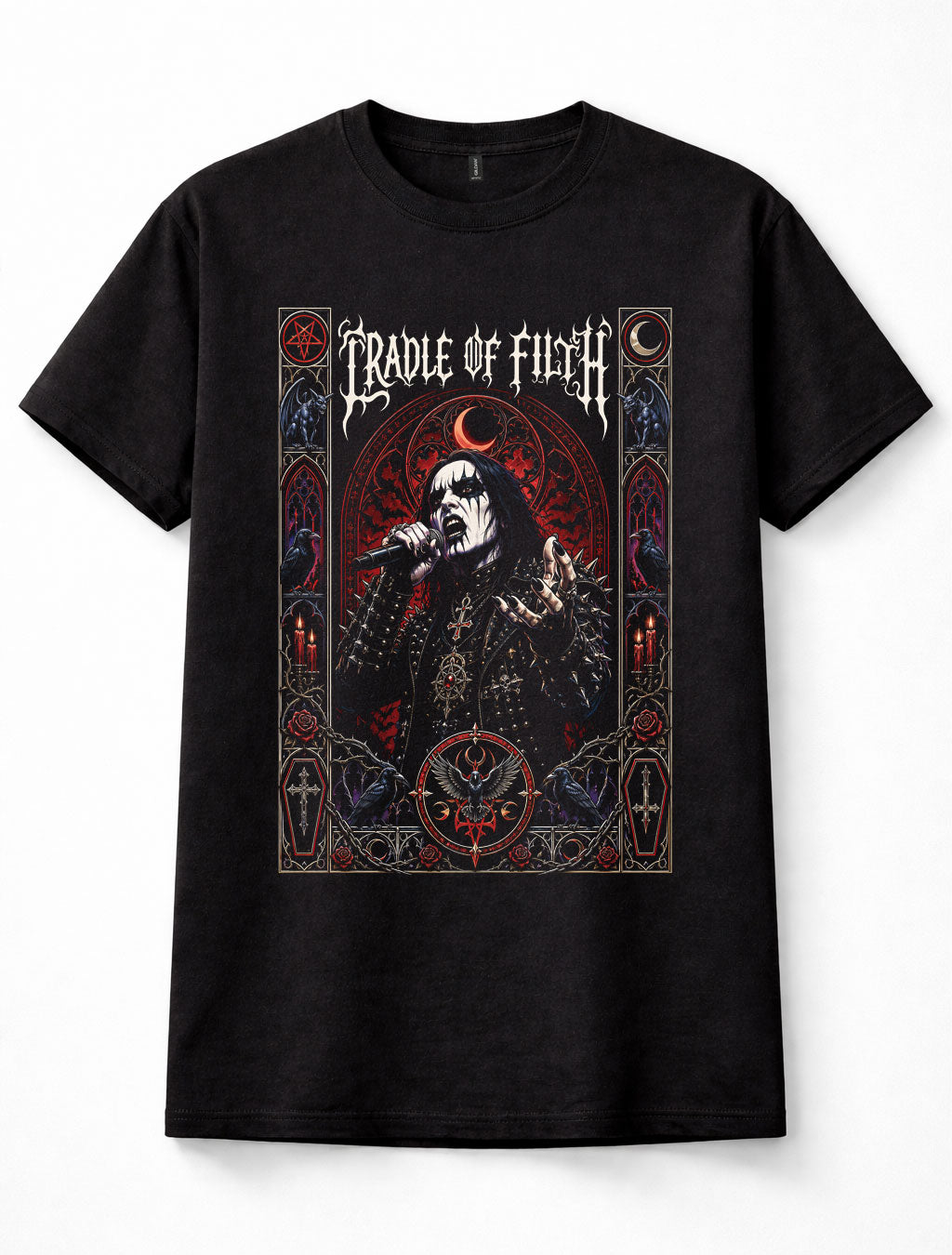 Cradle of Filth Dani Filth Gothic Extreme Metal Band Music Unisex T-Shirt