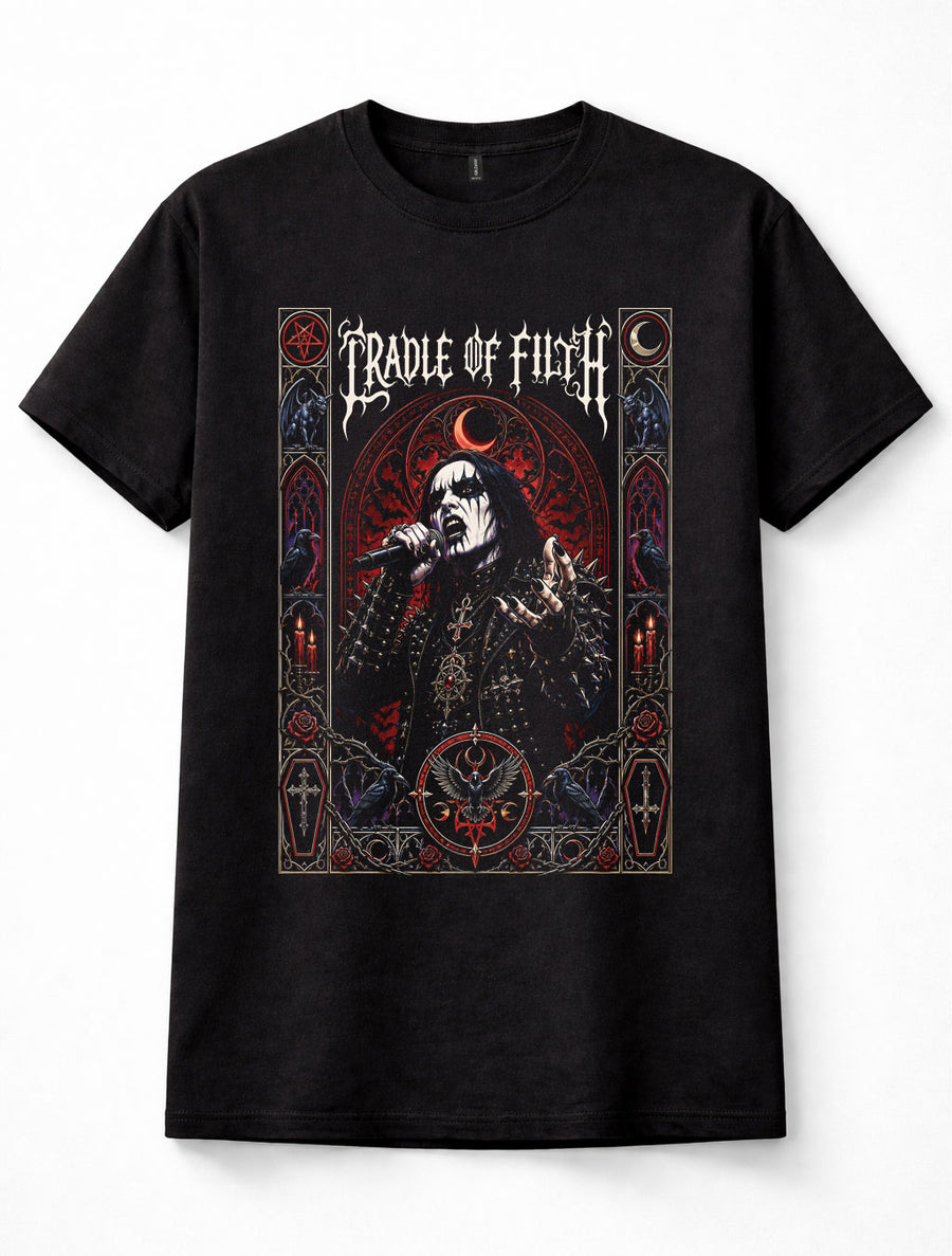 Cradle of Filth Dani Filth Gothic Extreme Metal Band Music Unisex T-Shirt