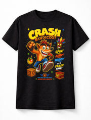 Crash Bandicoot T-Shirt Retro Gaming Graphic Tee PlayStation Classic Unisex T-Shirt