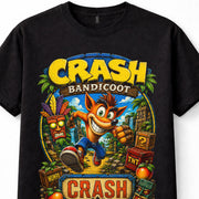 Crash Bandicoot Aku Aku Wumpa Crate Platform Game Unisex T-Shirt