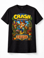 Crash Bandicoot Aku Aku Wumpa Crate Platform Game Unisex T-Shirt
