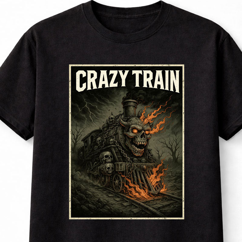 Ozzy Osbourne Crazy Train Prince of Darkness Heavy Metal Classic Adults & Kids Unisex T-Shirt