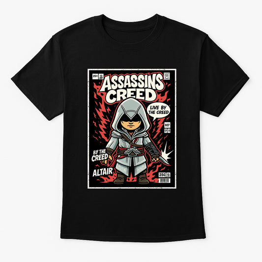 Assassin’s Creed Altair Unisex Comic T-Shirt – Classic Stealth Assassin Legend Tee