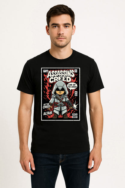 Assassin’s Creed Altair Unisex Comic T-Shirt – Classic Stealth Assassin Legend Tee