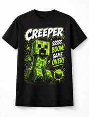 Minecraft Creeper SSSSS Boom Game Over Gamer Graphic Unisex T-Shirt