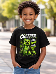 Minecraft Creeper SSSSS Boom Game Over Gamer Graphic Unisex T-Shirt