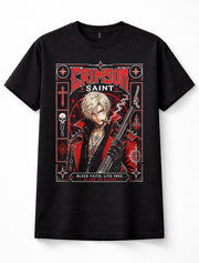 Crimson Saint Anime Gunslinger Gothic Punk Dark Fantasy Unisex T-Shirt