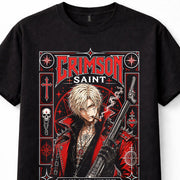 Crimson Saint Anime Gunslinger Gothic Punk Dark Fantasy Unisex T-Shirt