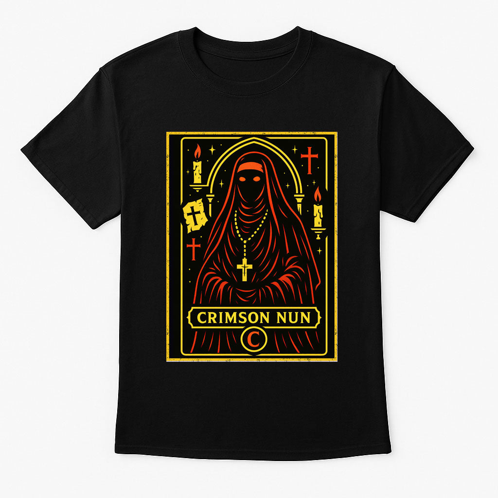 Crimson Nun Occult Sisterhood Gothic Horror Dark Alternative Unisex T-Shirt