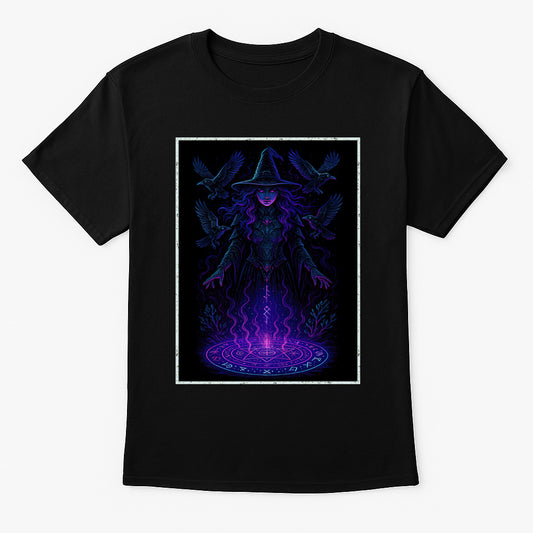Dark Witch Ritual Unisex T-Shirt Occult Crow Magic Tee