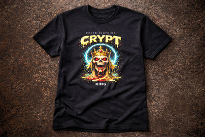 Crypt King Skull Unisex Toxic Gothic Horror Graphic T-Shirt Dark Occult Tee
