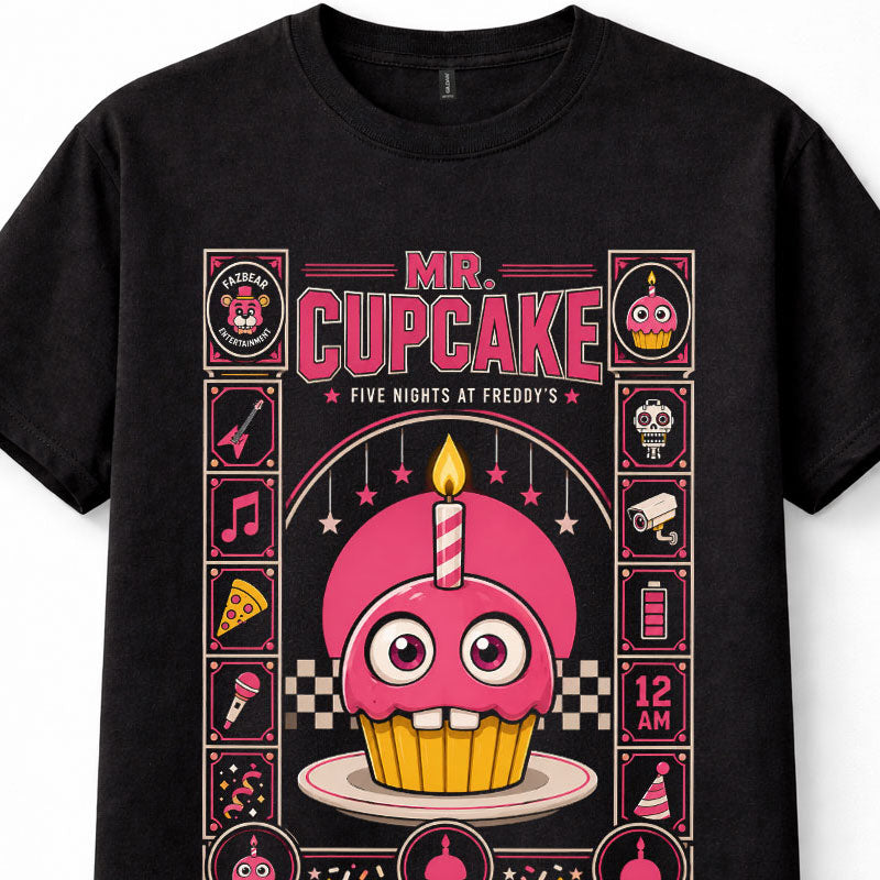 Five Nights at Freddy's Mr. Cupcake Animatronic Horror Game Unisex T-Shirt
