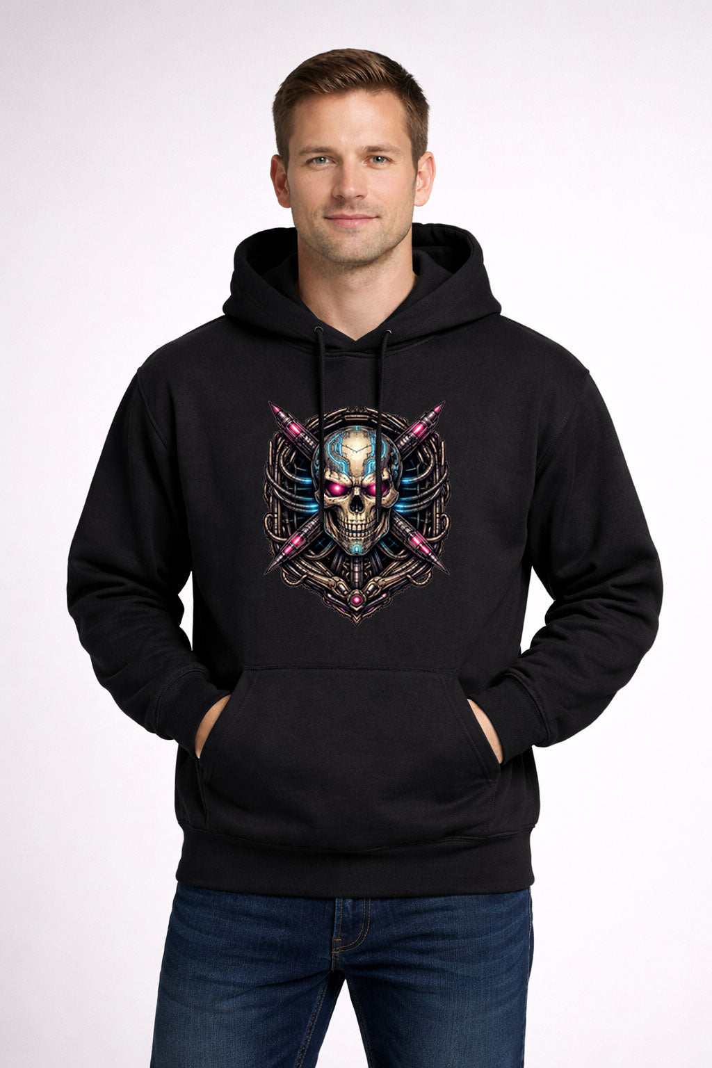Cyber Skull Arsenal Unisex T-Shirt Techno Dystopian Mech Art Tee