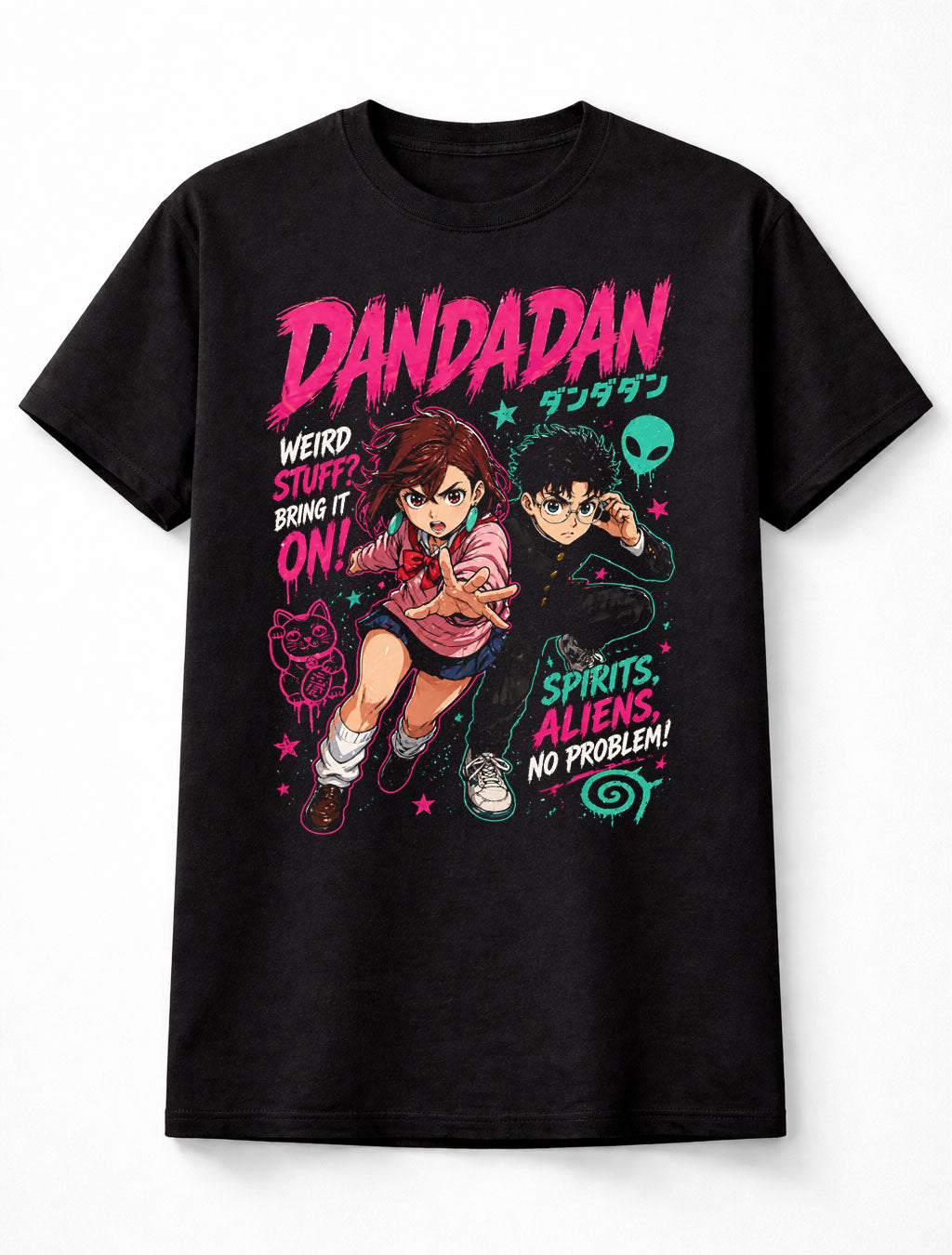 Dandadan Anime Momo Ayase Okarun Spirits Aliens Graphic Adults & Kids Unisex T-Shirt