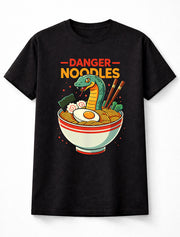 Danger Noodles Funny Snake Ramen Bowl Graphic Humor Tee Adults & Kids Unisex T-Shirt