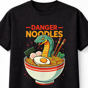 Danger Noodles Funny Snake Ramen Bowl Graphic Humor Tee Adults & Kids Unisex T-Shirt