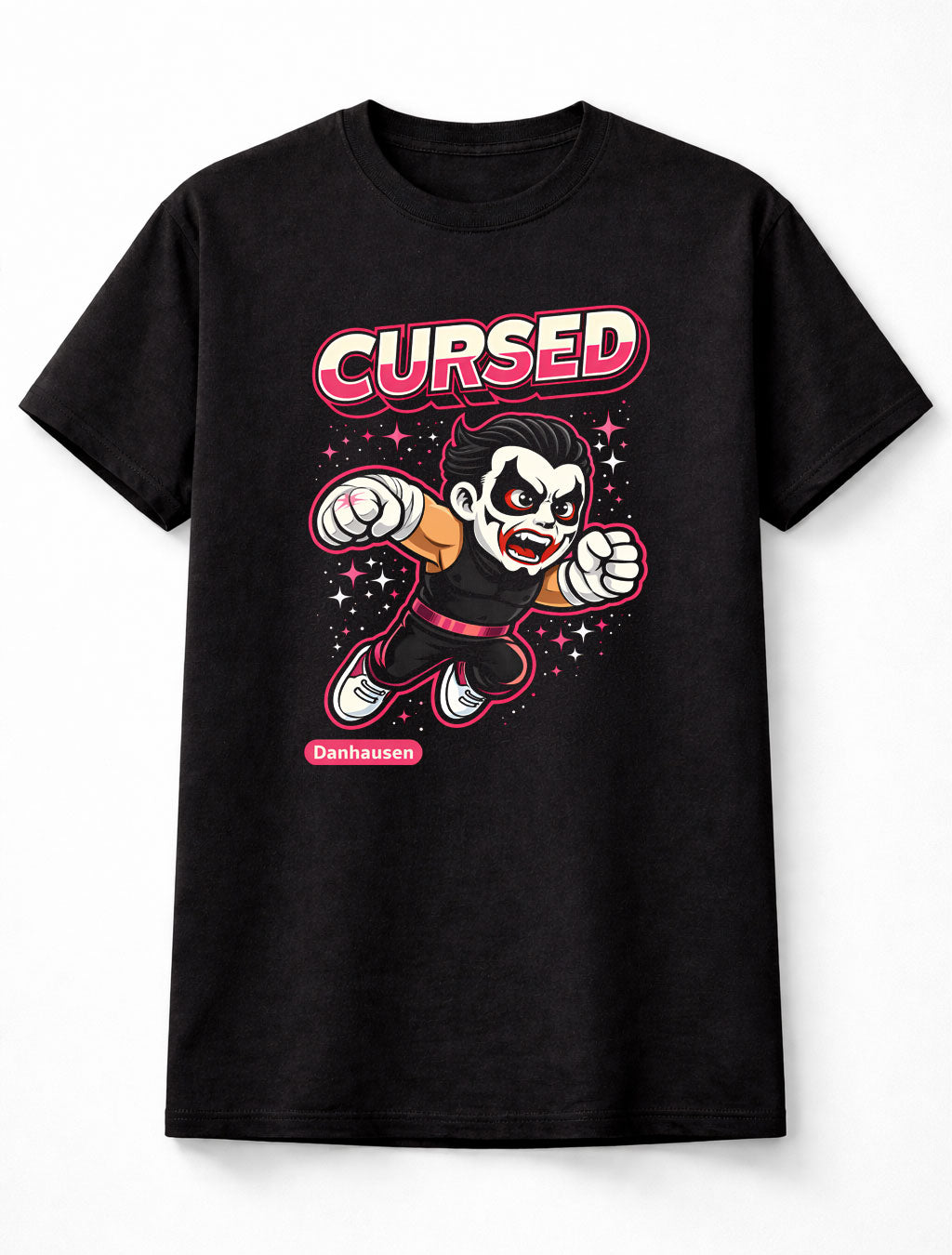 Danhausen Cursed WWE Wrestler T-Shirt Funny Horror Wrestling Unisex Adults & Kids