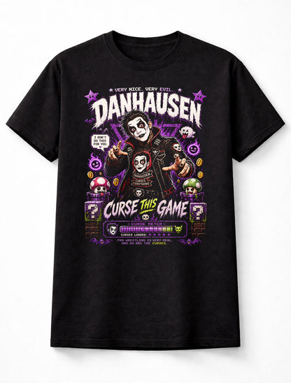 Danhausen Very Nice Very Evil Wrestling T-Shirt – Curse This Game Mario Nintendo Pixel Fan Tee Adults & Kids Unisex T-Shirt
