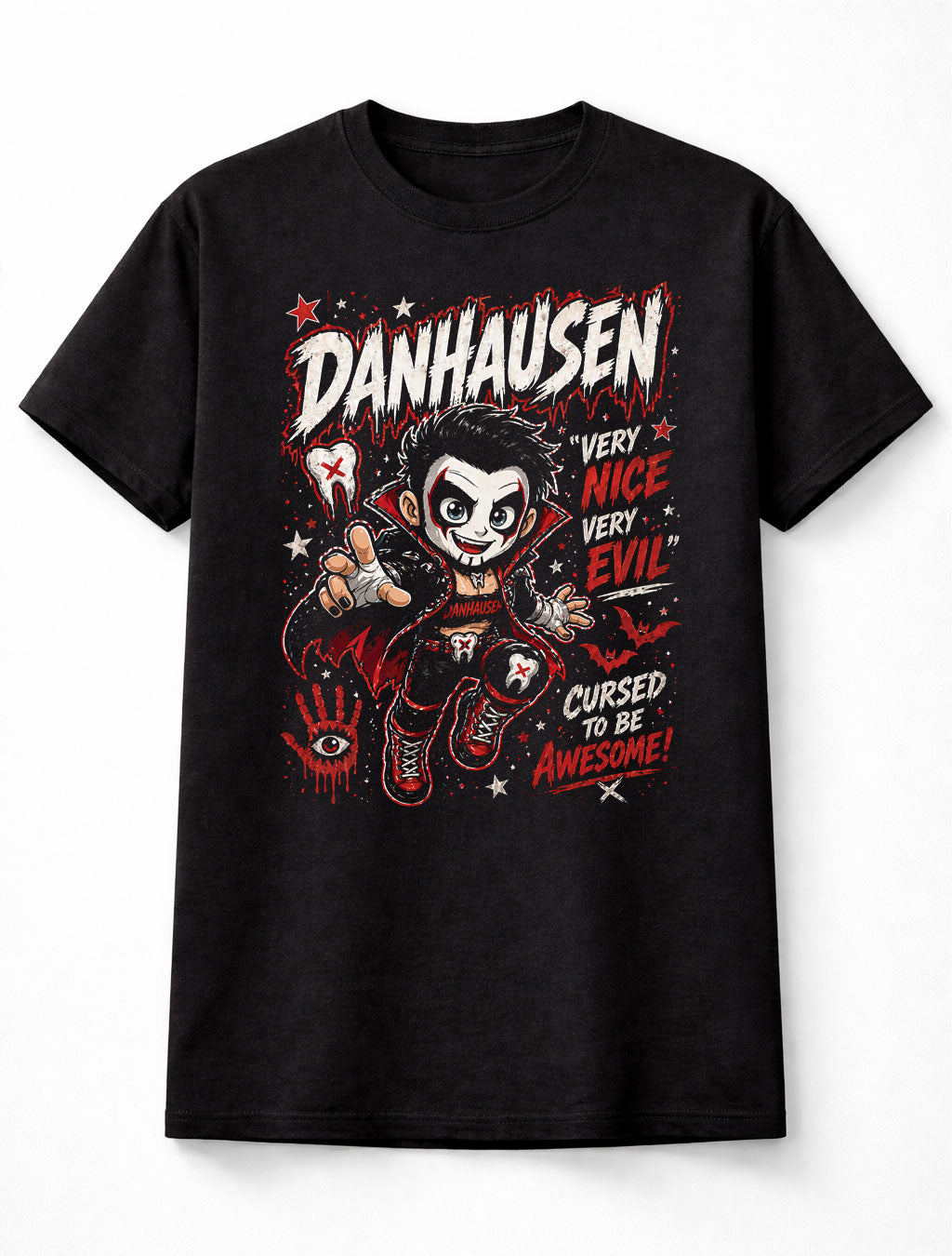 Danhausen Very Nice Very Evil Wrestling T-Shirt – Dark Comedy Horror Fan Tee Adults & Kids Unisex T-Shirt