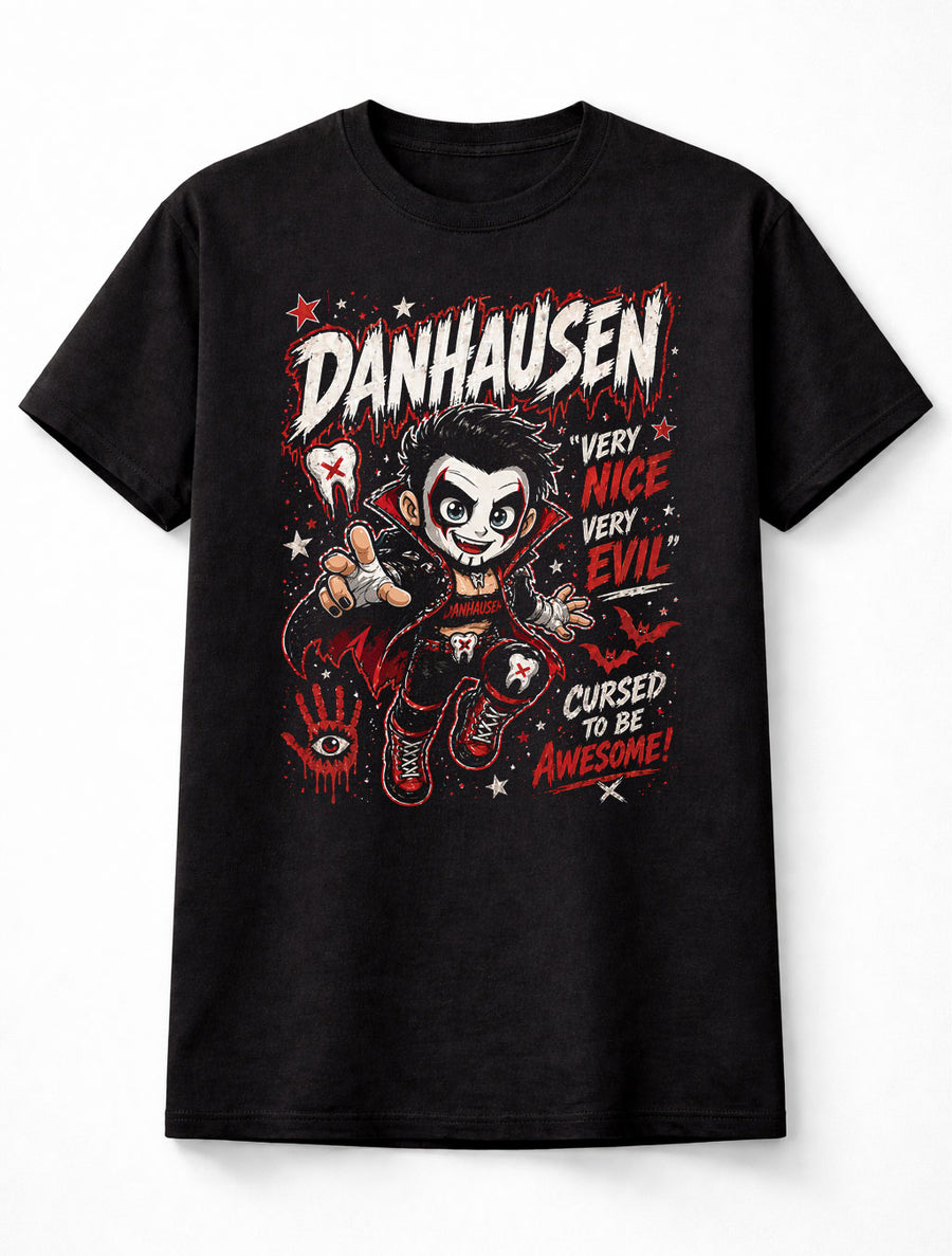 Danhausen Very Nice Very Evil Wrestling T-Shirt – Dark Comedy Horror Fan Tee Adults & Kids Unisex T-Shirt