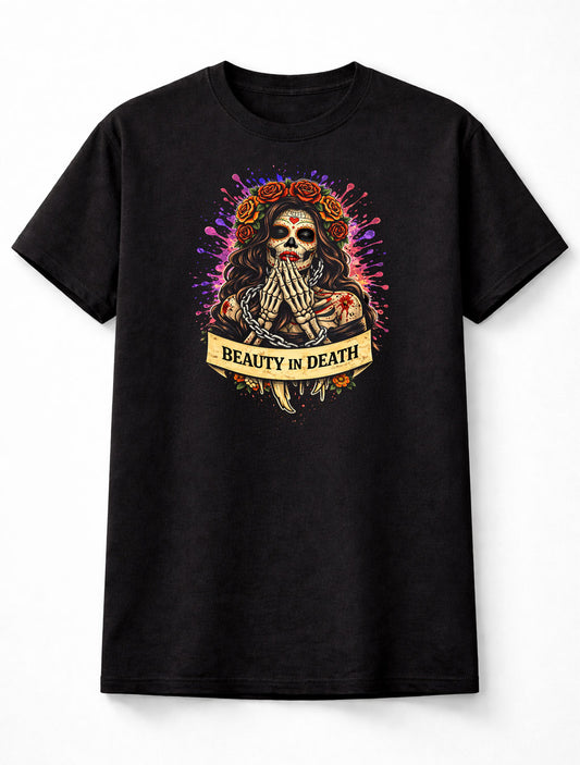 Sugar Skull T-Shirt Day of the Dead Tattoo Calavera Unisexd Graphic Tee