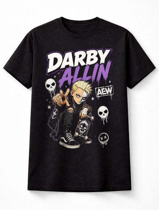 Darby Allin AEW Wrestling Skateboard Hardcore Icon Unisex T-Shirt