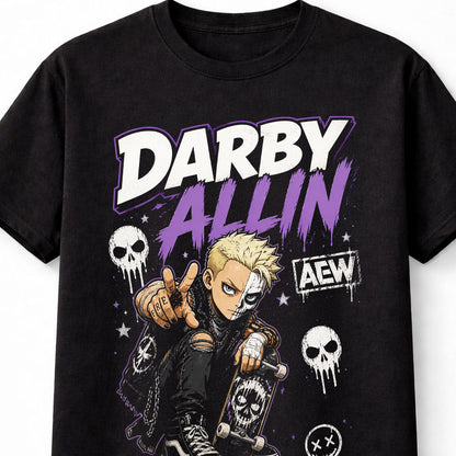 Darby Allin AEW Wrestling Skateboard Hardcore Icon Unisex T-Shirt