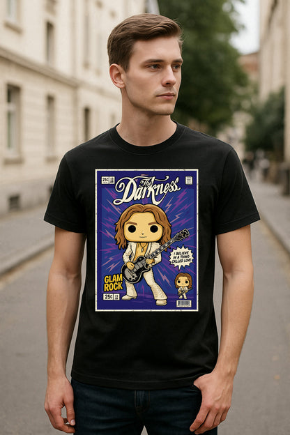 The Darkness I Believe in a Thing Called Love Glam Rock Funko Pop Style Unisex T-Shirt