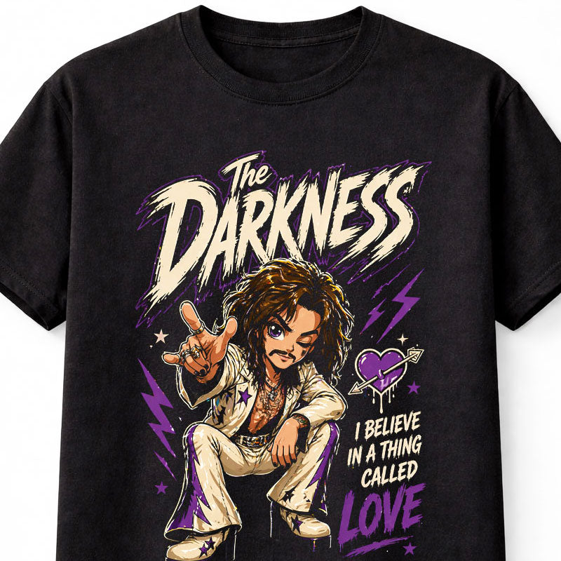 The Darkness I Believe In A Thing Called Love Graphic T-Shirt Classic Rock Band Music Fan Tee Glam Rock Adult & Kids Unisex T-Shirt