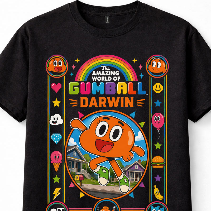 The Amazing World of Gumball Darwin Cartoon Graphic Tee Unisex T-Shirt