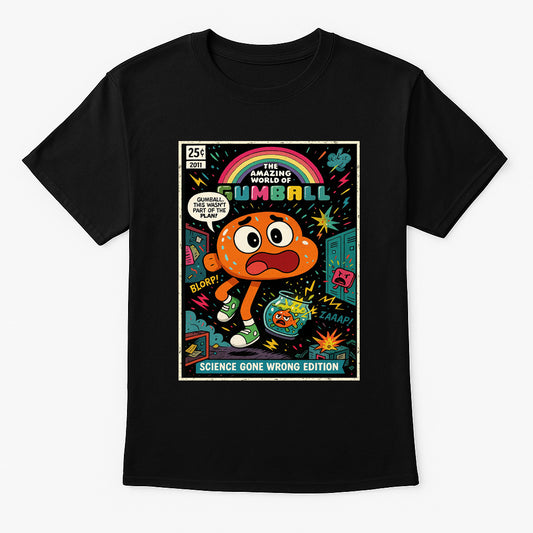 The Amazing World of Gumball Darwin Watterson Science Gone Wrong Cartoon Adults & Kids Unisex T-Shirt