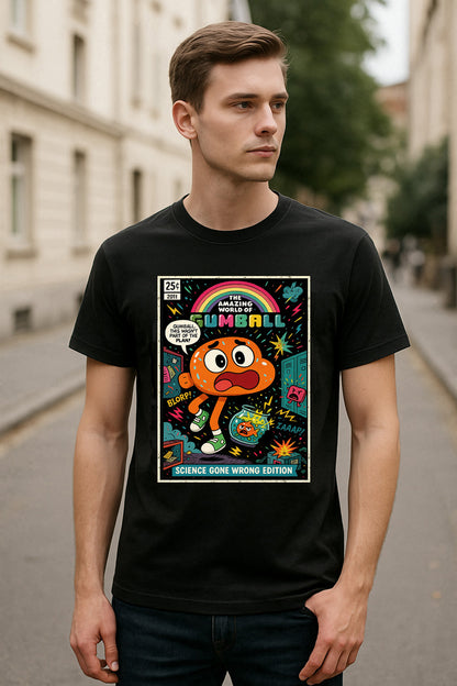 The Amazing World of Gumball Darwin Watterson Science Gone Wrong Cartoon Adults & Kids Unisex T-Shirt