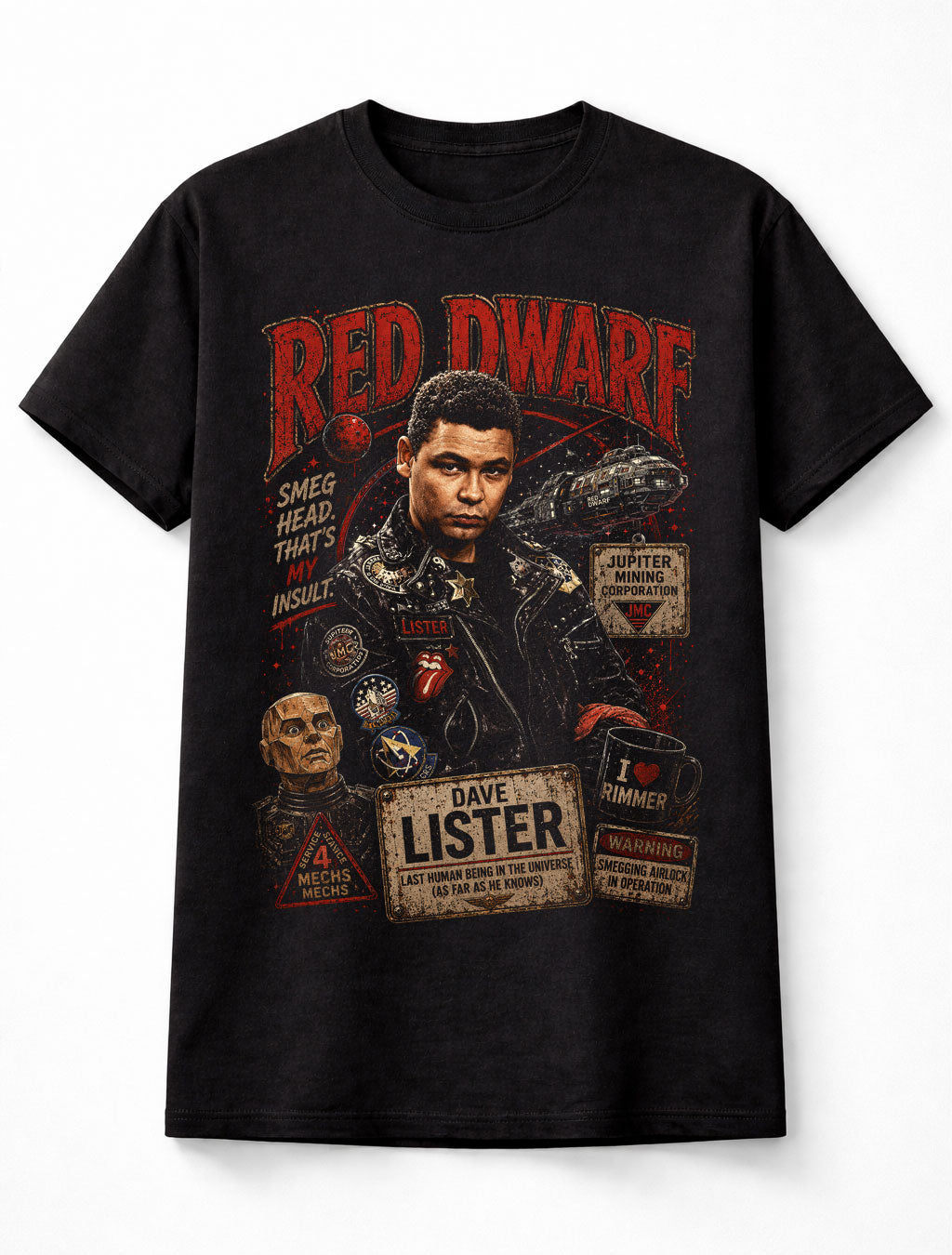 Red Dwarf Dave Lister Sci-Fi Comedy TV Graphic Unisex T-Shirt