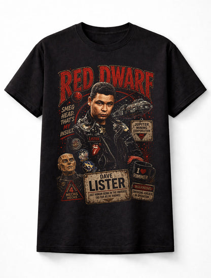 Red Dwarf Dave Lister Sci-Fi Comedy TV Graphic Unisex T-Shirt